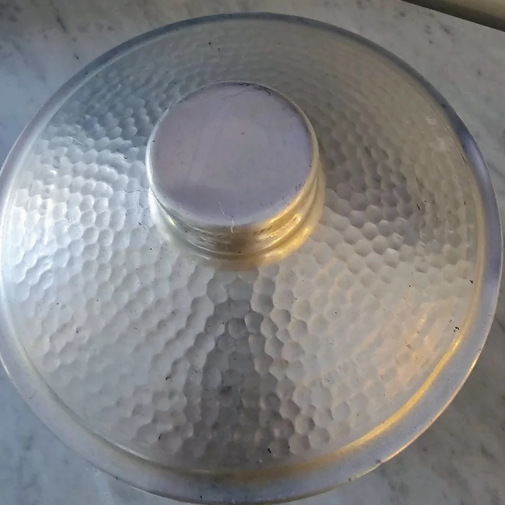 Hammered Silver Ice Bucket Bar Vintage Metal Italy